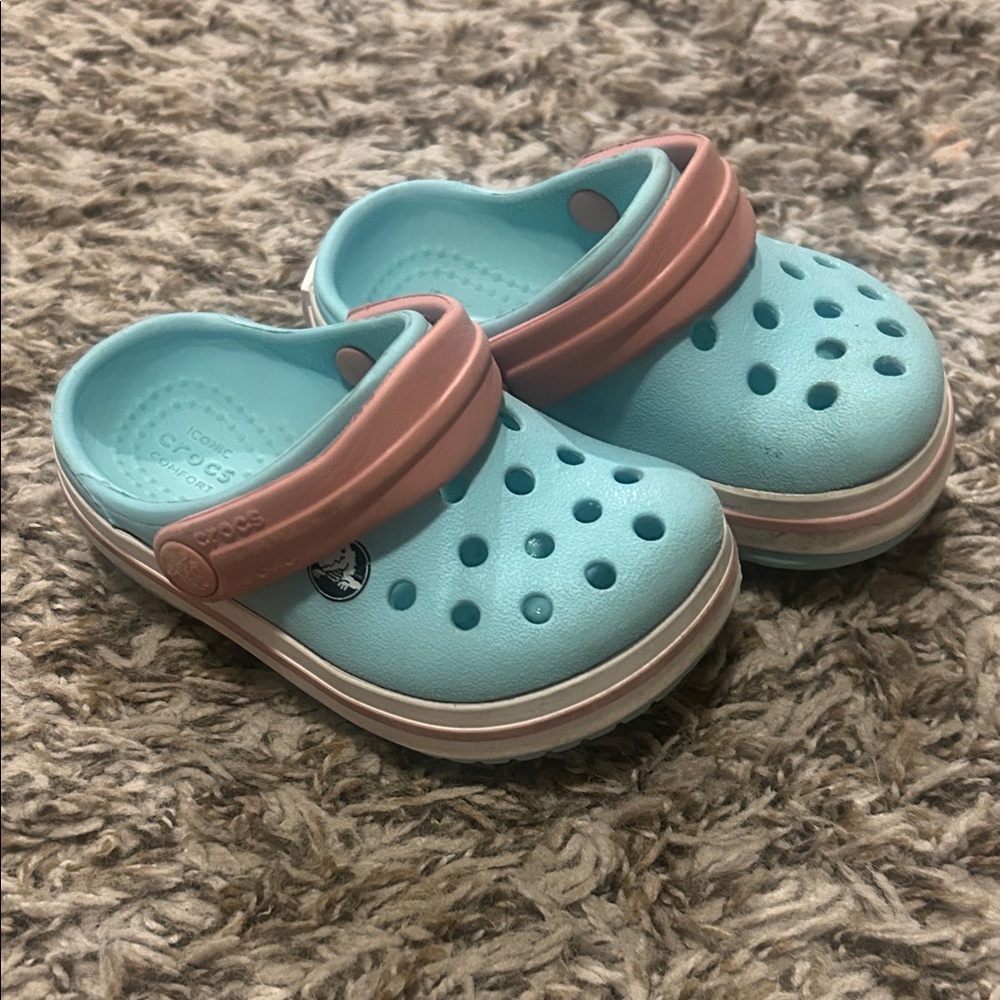 CROCS Kids' Blue and Pink Shoes